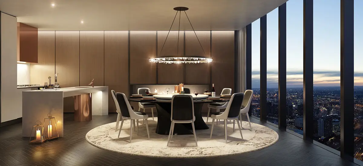 off the plan apartment for sale Premier Tower dining room